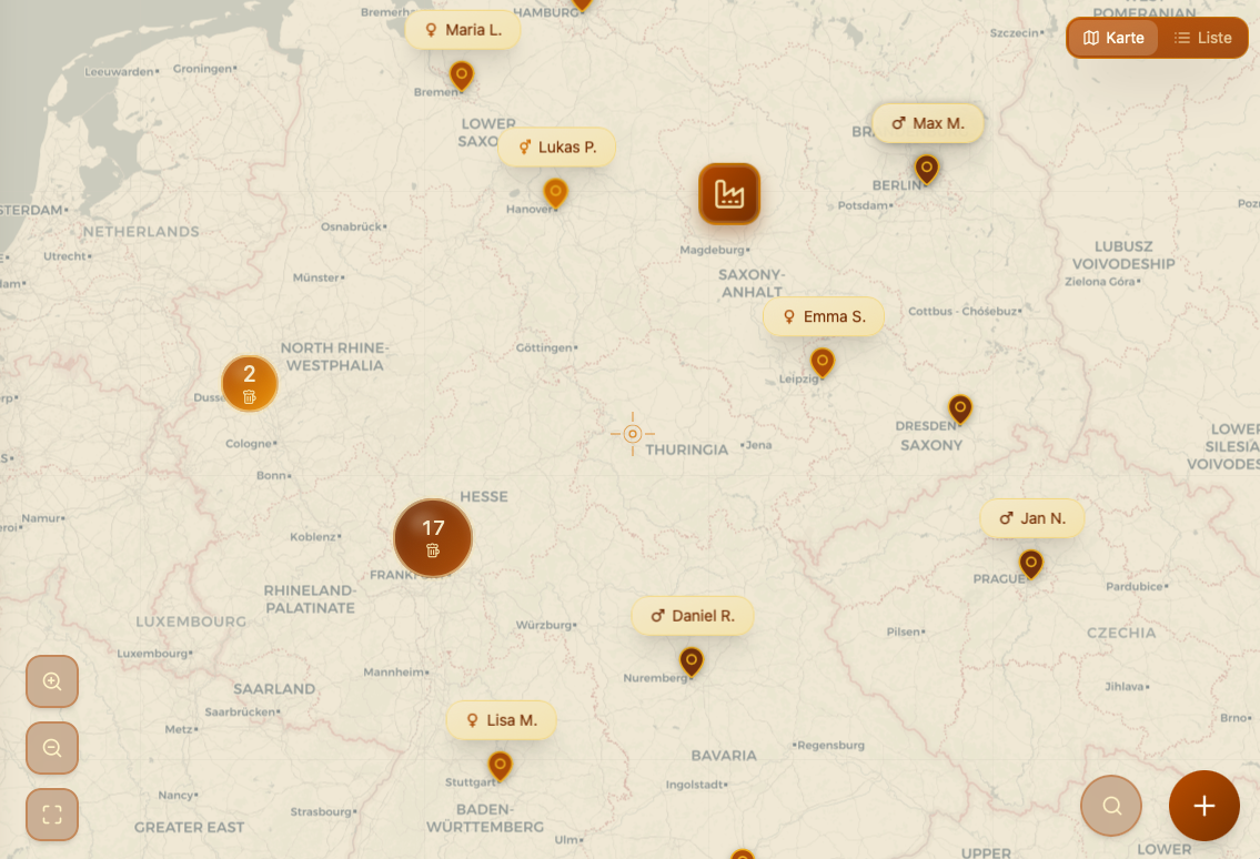 GuestMap Beispiel - Interaktive Gästekarte